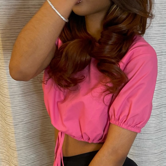 Staud prato crop short puff sleeve - Picture 4 of 4